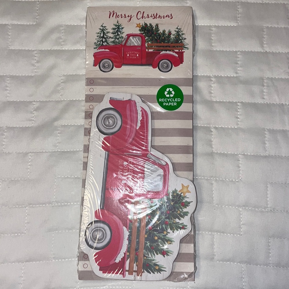 ♥️{3 for $30} 📝 CLEMENTINE PAPER INC: Merry Christmas Farmhouse Truck NOTE PAD